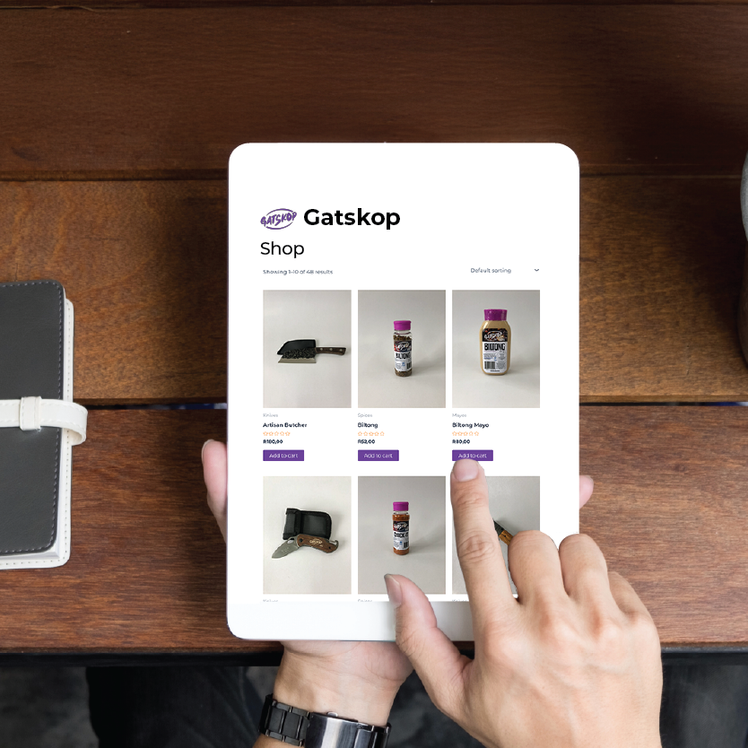E-Commerce Website Mockup for Gatskop Braai