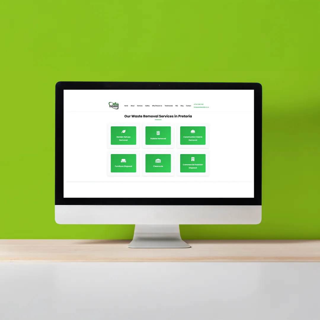 Removals Website for Paradise Rubble